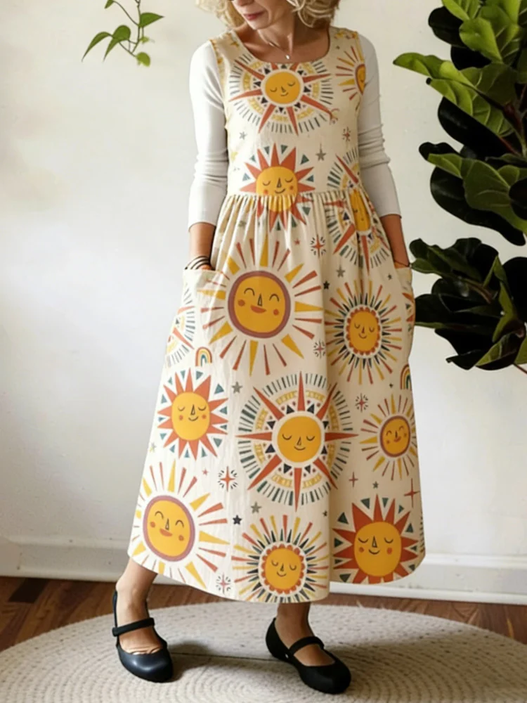 Sunny Smiles Printed Apron