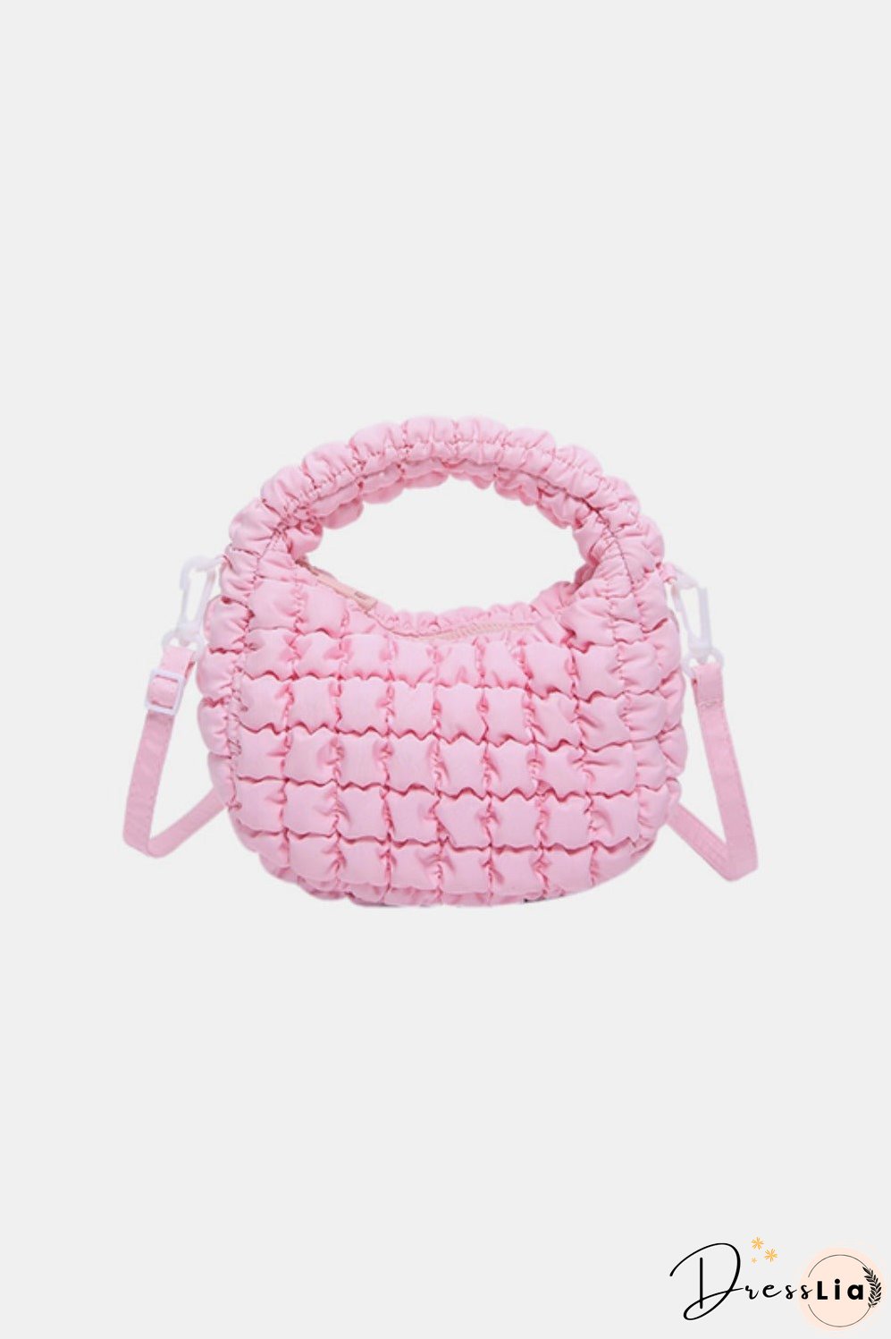 Quilted Puffy Removable Strap Crossbody Bag