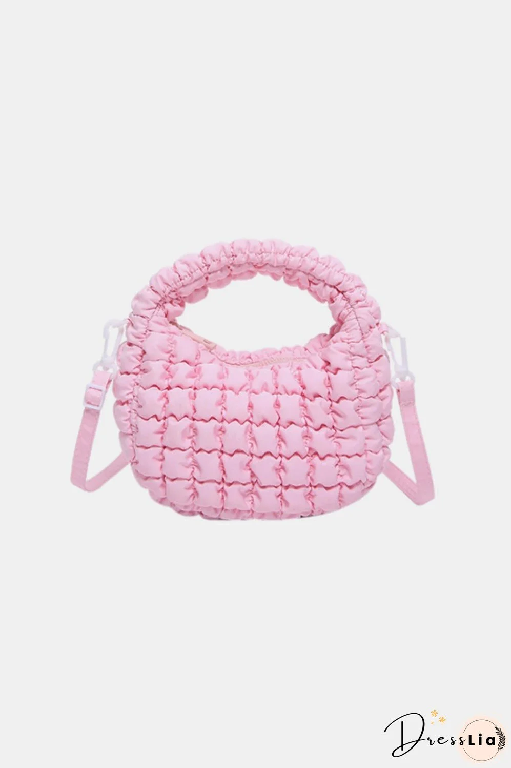 Quilted Puffy Removable Strap Crossbody Bag