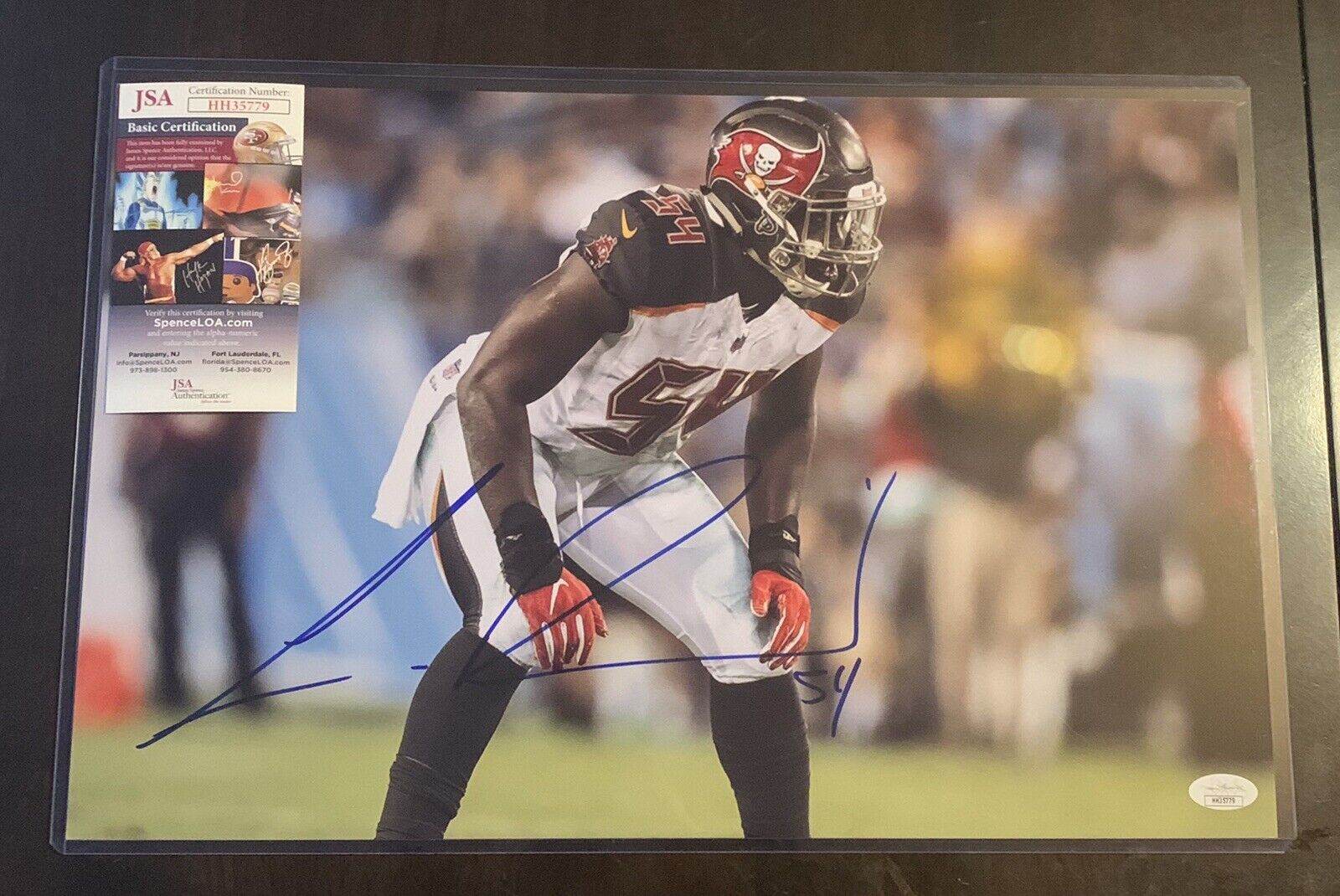 LAVONTE DAVID 11x17 Signed Photo Poster painting BUCCANEERS FOOTBALL JSA/COA HH35779