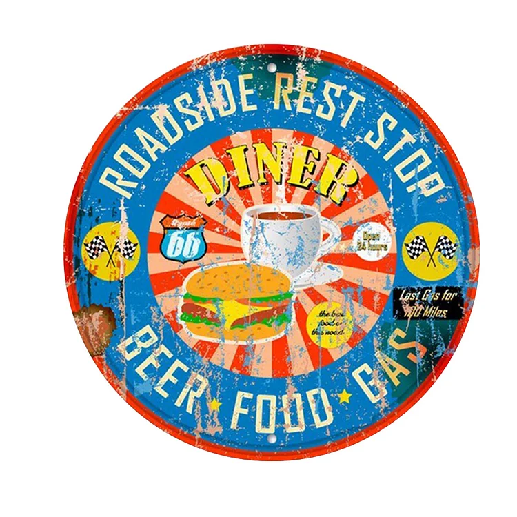Food - Tin Signs/Wooden Signs - 12*12inches (Round)