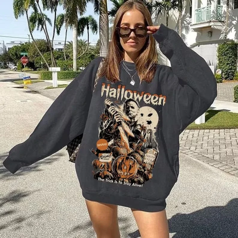 Halloween Horror Movie Crewneck Sweatshirt