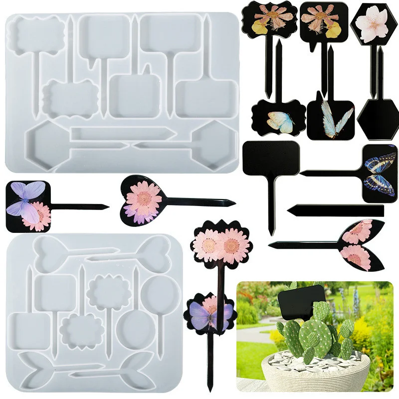 Plant Label Silicone Resin Mold(2 PCS)