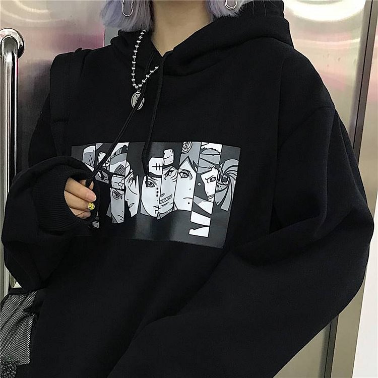 Men's Fashion Casual Anime Print Loose Sweatshirt TT128