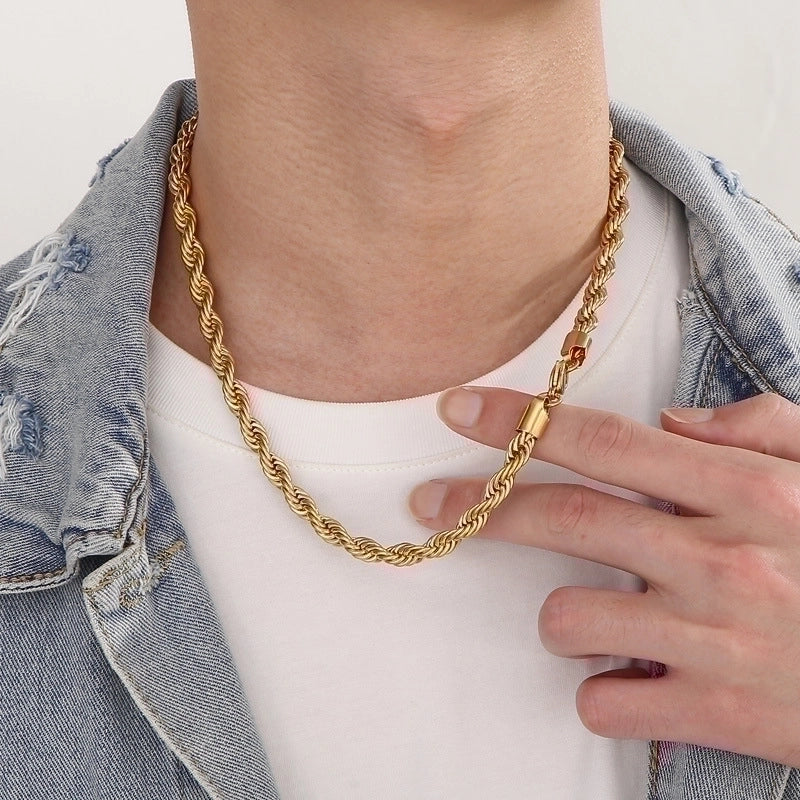 Jewelry Fashion Geometric 304 Stainless Steel 18K Gold Plated Plating Stainless Steel Necklaces