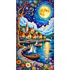 Kit de peinture en diamant DIY paysager, perceuse ronde 5D pour adultes 40x70cm