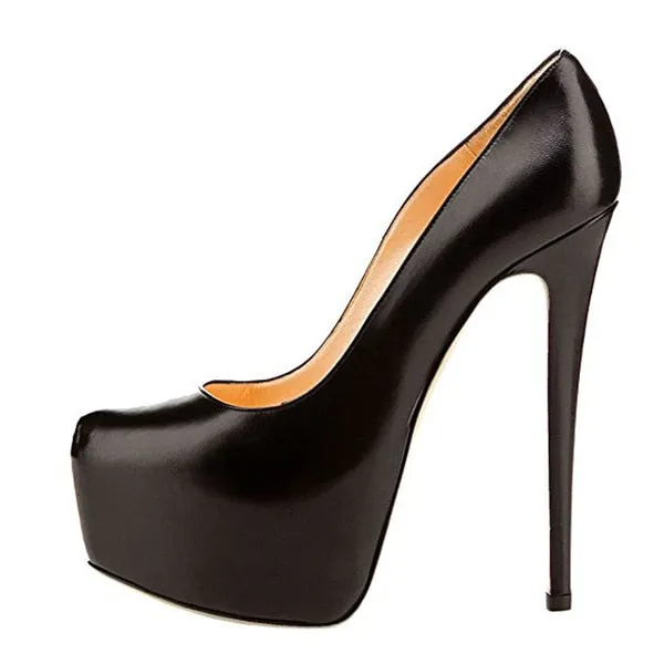 Onlymaker Women's Platform 16cm Thin High Heels Shoe Sexy Stiletto Wedding Party Fashion Pumps