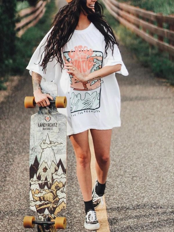 Surfing Temperament Outdoor Hiking Lady Short Sleeve