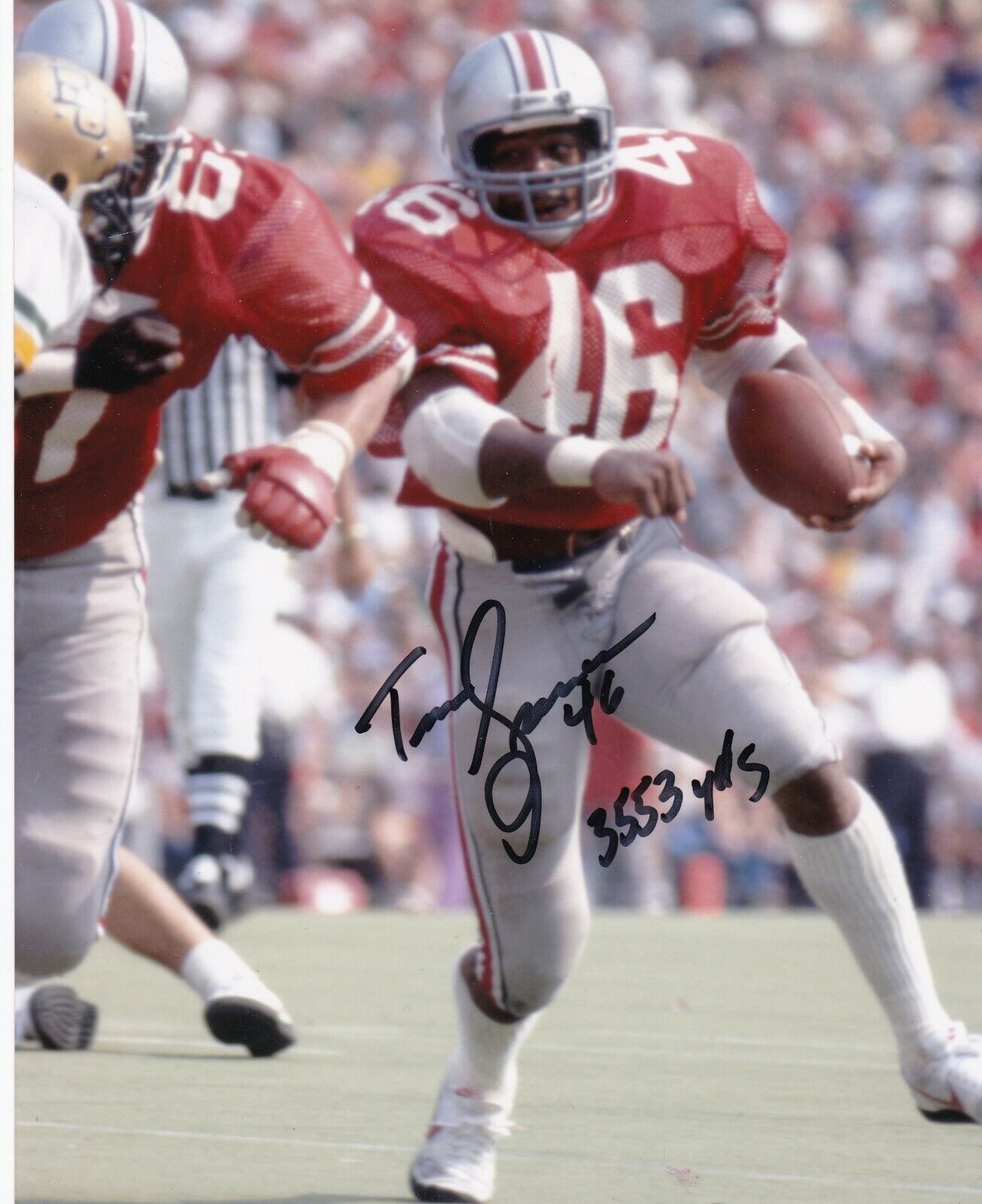 TIM SPENCER OHIO STATE BUCKEYES 3553 YDS ACTION SIGNED 8x10