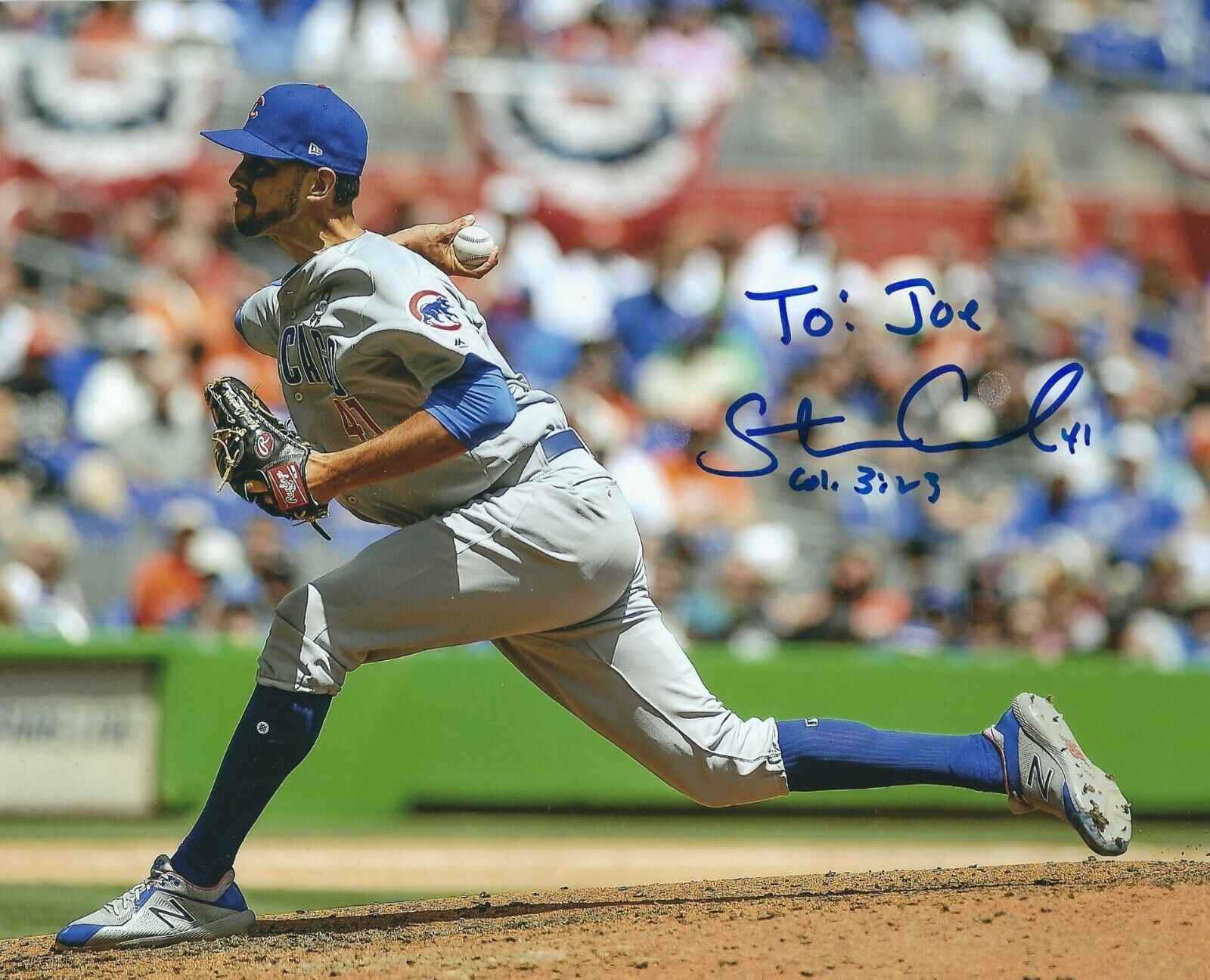 Signed 8x10 STEVE CISHEK Chicago Cubs Autographed Photo Poster painting - COA