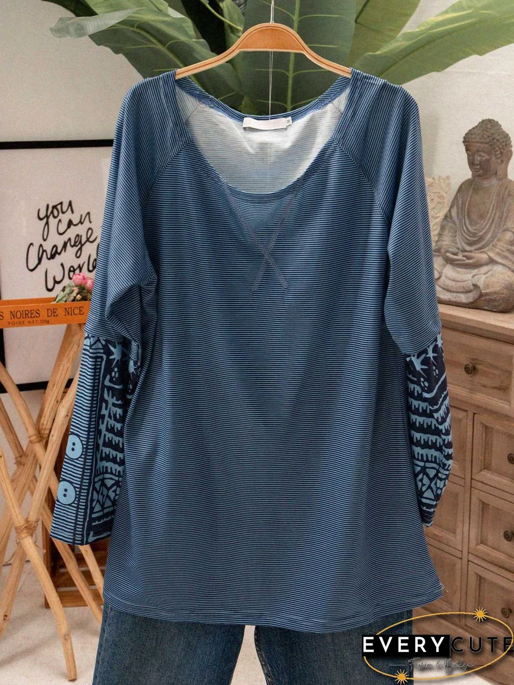 Plus size Cotton Casual Shirts & Tops