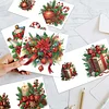 6PCS DIY Diamond Art Greeting Cards Xmas Atmosphere Congratulations Cards & Gift