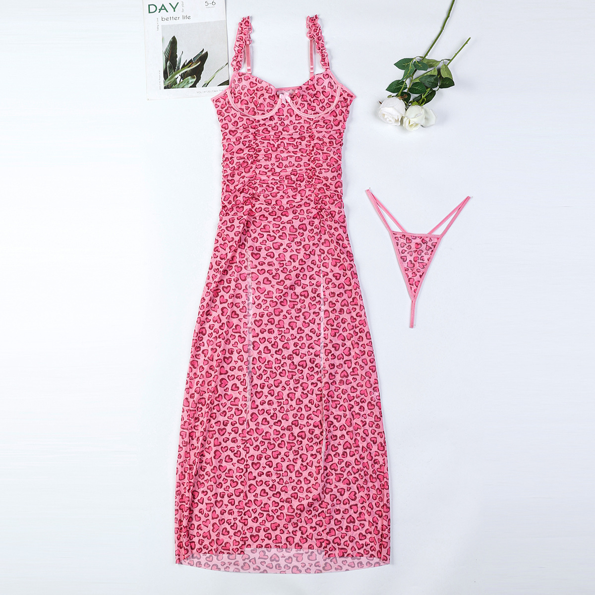 Lovingerie - Love High Slit Long Dress Sexy Sling Dress T-Back