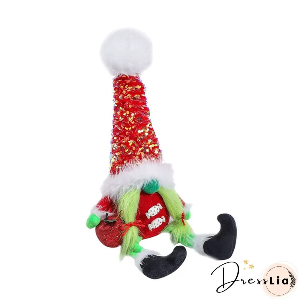1Pcs Thanksgiving Christmas Dwarf Decoration Faceless Doll Gnomes Plush Elf Toy Gift