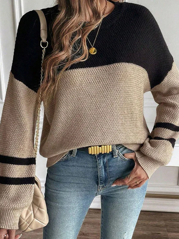 Athvotar Athvotar Yang Autumn New Long-Sleeved Round-Neck Sweater Casual Set Of Women's Clothing Knitted Jersey Women