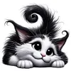 Lying Cat-11CT Stamped/Counted Cross Stitch 40*40cm/15.75*15.75in tapestrymarket