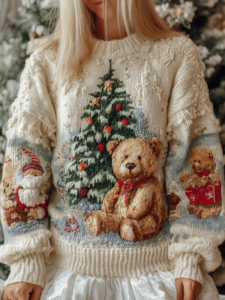 Christmas Fun Animal Women's Warm Knit Sweater