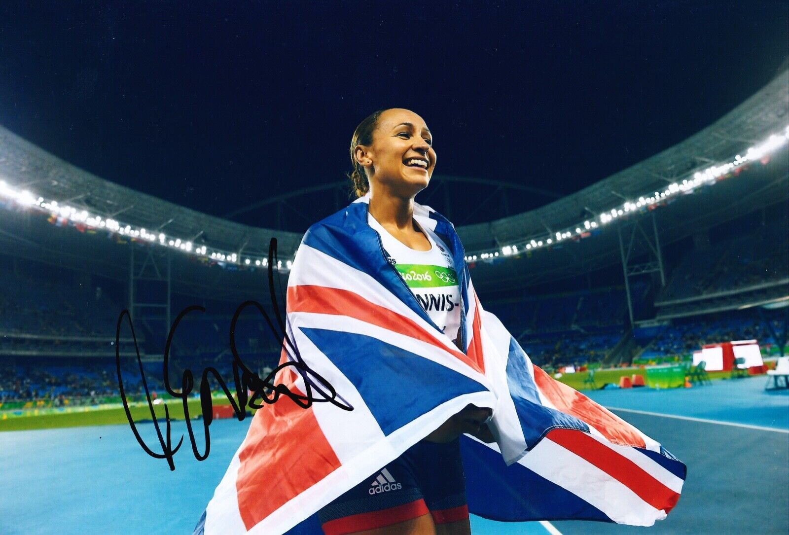 Jessica Ennis Signed 12X8 Photo Poster painting RIO 2016 Olympics AFTAL COA (B)