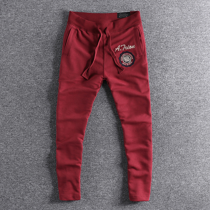 Men's Fashionable Fitted Straight Terry Sweatpants