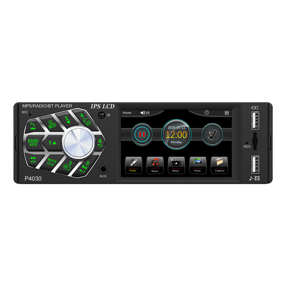 

P4030 1 DIN Head Unit 3.8 inch Touchscreen Bluetooth Aux-in TF USB FM Radio, W/ cam, 501 Original