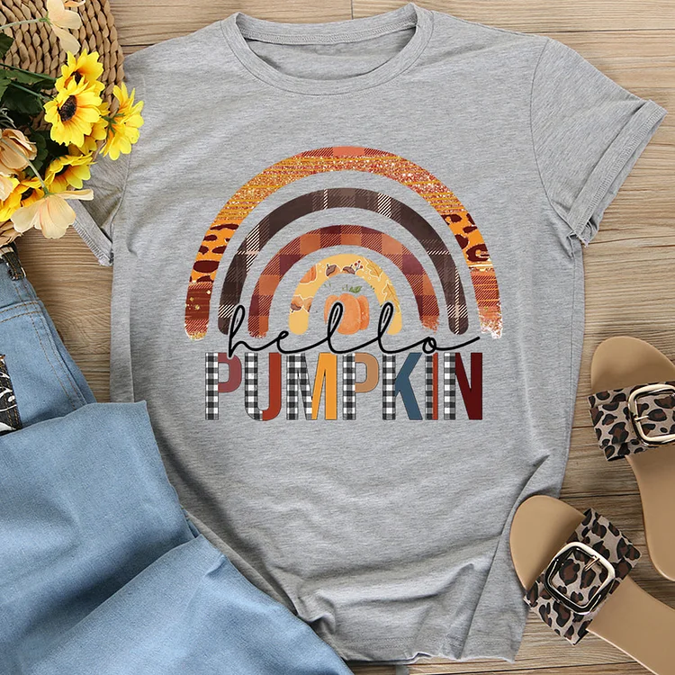 Pumpkin   Rainbow  T-Shirt Tee -08575