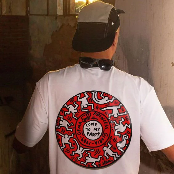 Come To My Party Printing Casual Men's T-shirt