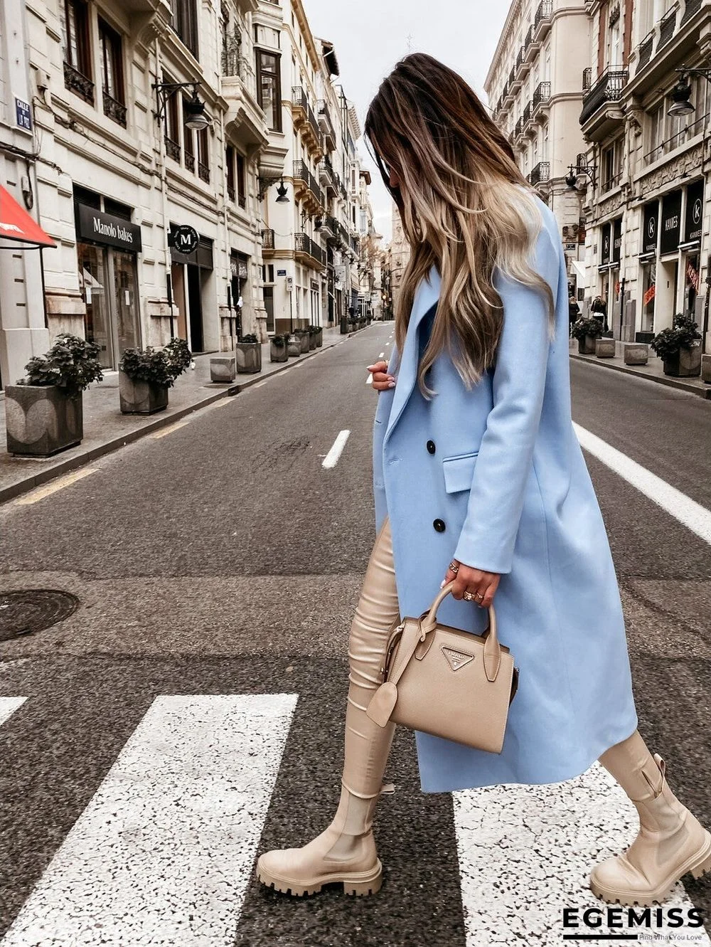 Fashion Casual Plain Lapel Woolen Coat | EGEMISS