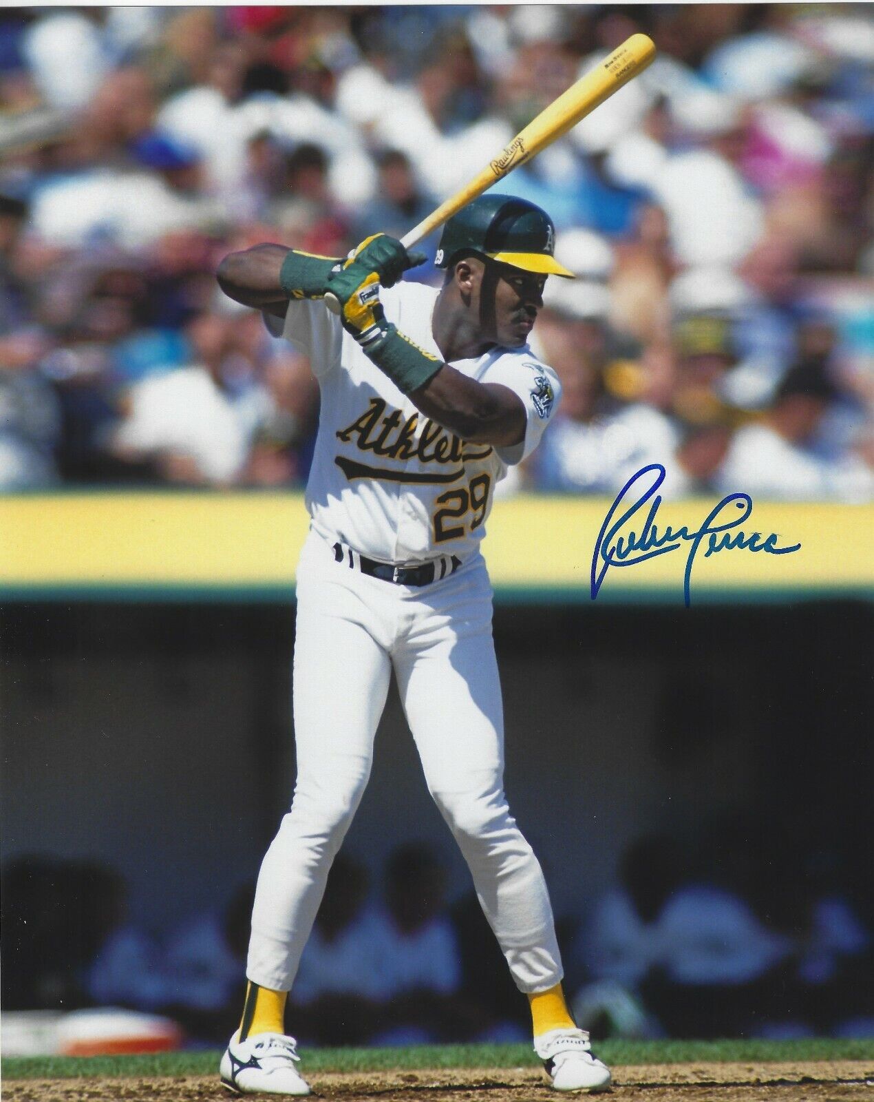 Signed 8x10 RUBEN SIERRA Oakland A's Autographed Photo Poster painting - COA