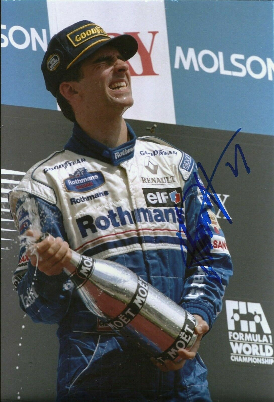 Damon Hill Signed 12X8 Photo Poster painting Genuine Autograph RENAULT AFTAL COA (3558)