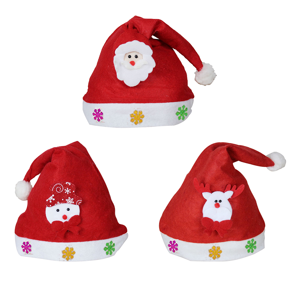 

Red Christmas Hat Adult Child Santa Claus/Snowman/Deer Xmas Cute Party Cap, 501 Original