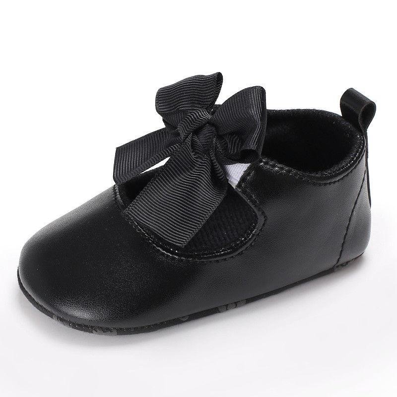 2018 Brand New Toddler Infant Newborn Baby Girls Sneakers Bow Non-slip Crib Bow Shoes Soft Sole Party Prewalkers PU Shoes 0-18M