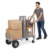 [US Local Warehouse] 3 in 1 Folding Hand Truck Dolly Cart with Wheels 550LBS Capacity Heavy Duty Collapsible Moving Dolly for Logistics Shopping Home Office