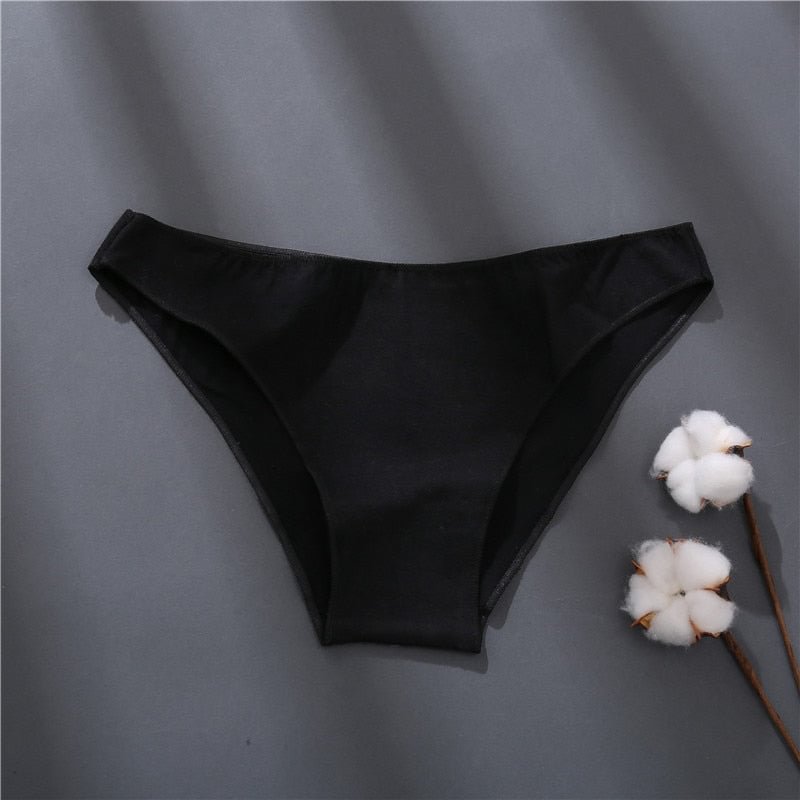 FINETOO Women Cotton Panties Comfortable Underwear Solid Color Briefs Plus Size Female Underpant Panty Lingerie M-XXL