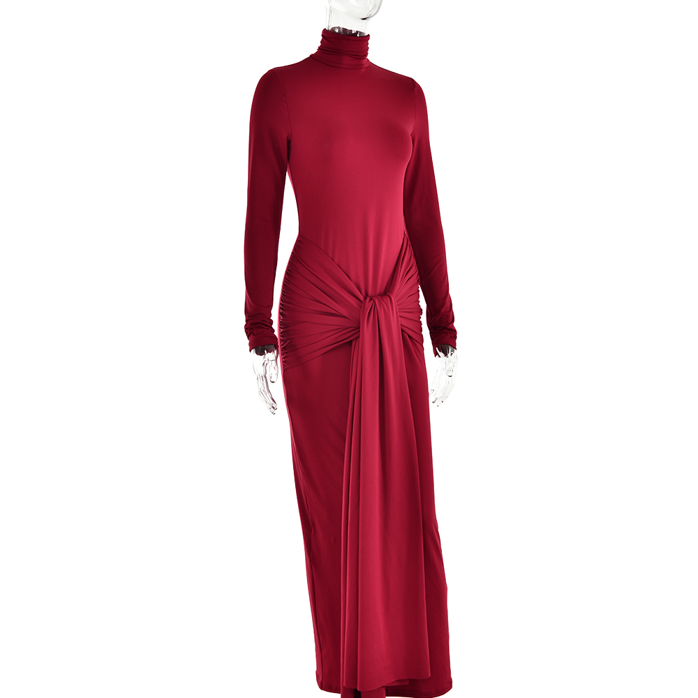 Autumn 2023 High Neck Bodycon Maxi Dress for Women | Vestes Novas