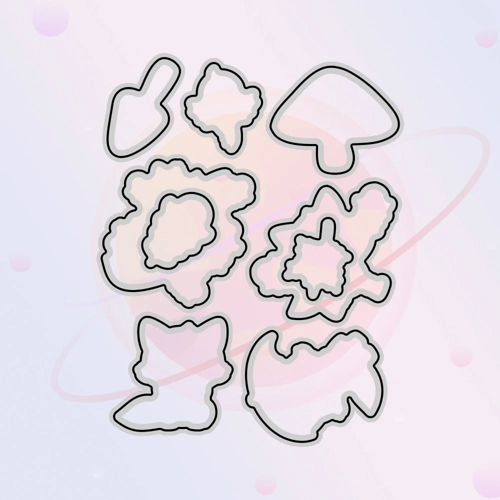 Cartoon Forest Fox Life Cutting Dies Clear Stamp Nature DIY Scrapbooking Cut Dies Stamp For Paper Cards Making Stecil Decor