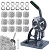 [US Local Warehouse] Semi Automatic Tarpaulin Eyelet Press with 5000Pcs Metal Eyelets 10mm Hand Press Eyelet Grommet Machine for Fabric Leather Banners DIY Projects