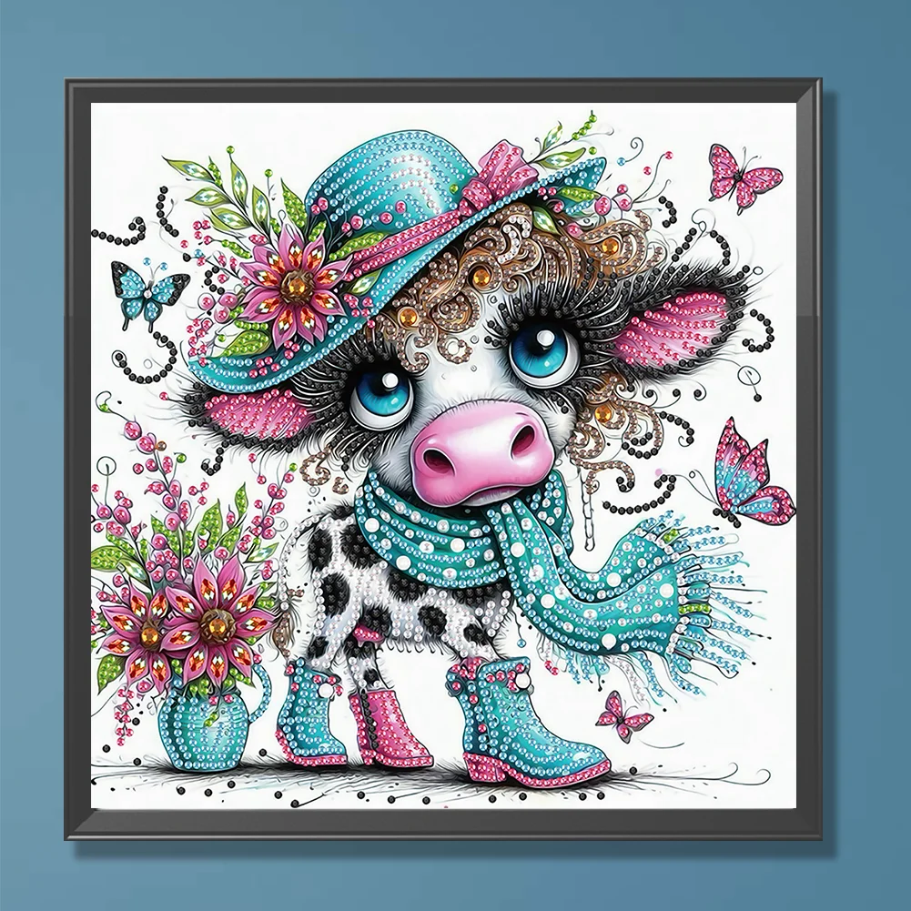 Diamond Painting - Partial Special Shaped Drill - Cow(Canvas|30*30cm)