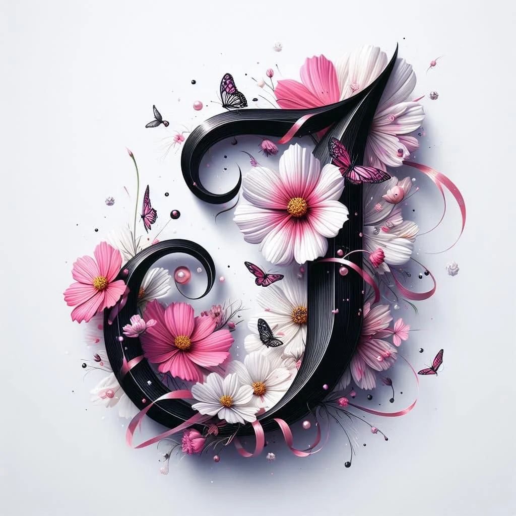 Diamond Painting - Full Round Drill - Flower Butterfly Alphabet(Canvas|30*30cm)