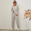 Women's Pajamas Solid Color Long-sleeved Loose Casual Home Wear