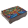 (US Local)Diamond Painting Storage Box DIY 5D Diamond Painting Jewelry Box for Women(Tree)