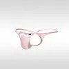Men's Breathable Satin Big Pouch T-Back Thong Sexy Low Rise Underwear