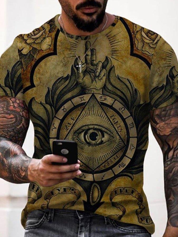 As Picture Crew Neck Printed Shirts & Tops