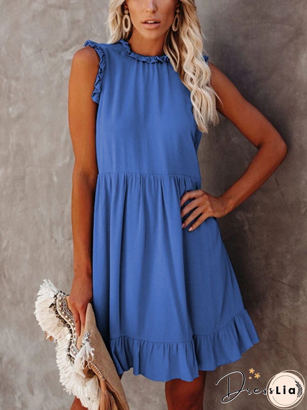 Summer Women's New Dress Ruffled Waist