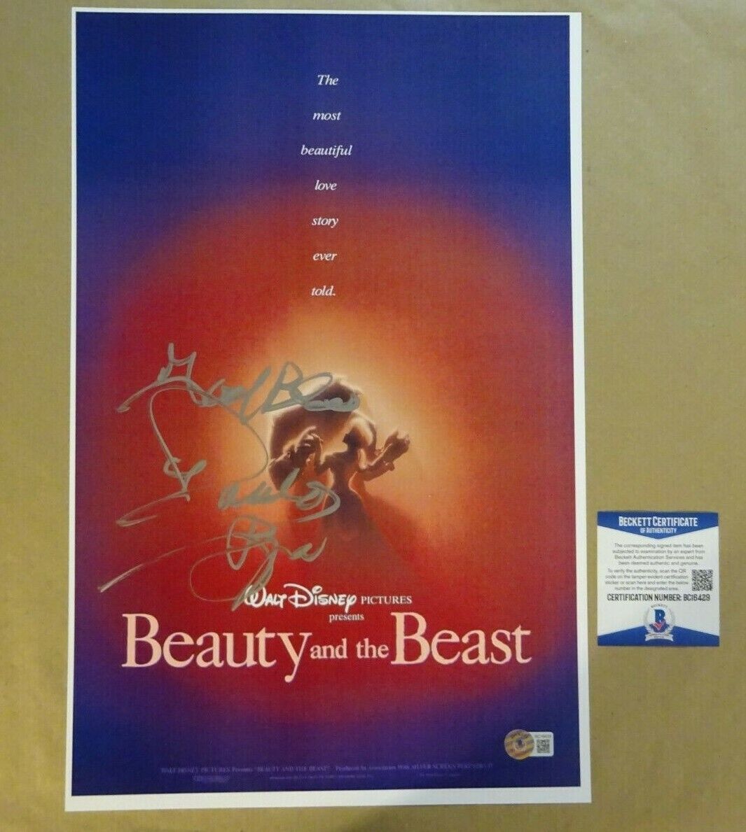 Signed PEABO BRYSON Autographed BEAUTY AND THE BEAST Photo Poster painting 11x17 BECKETT BAS COA