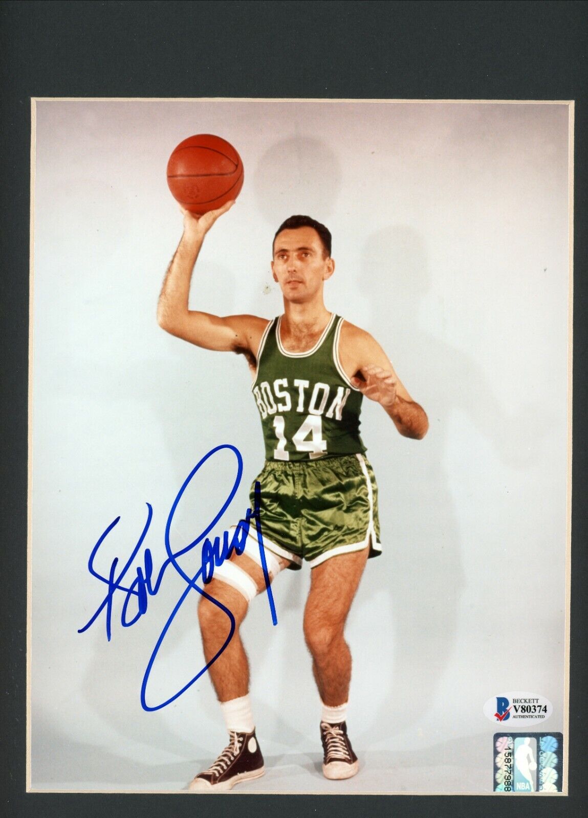 Bob Cousy Boston Celtics Signed Autographed Matted 8x10 Glossy Photo Poster painting Beckett BAS