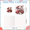 12Pcs Valentines Bear Dog DIY Diamond Painting Greeting Cards for Adults Gifts