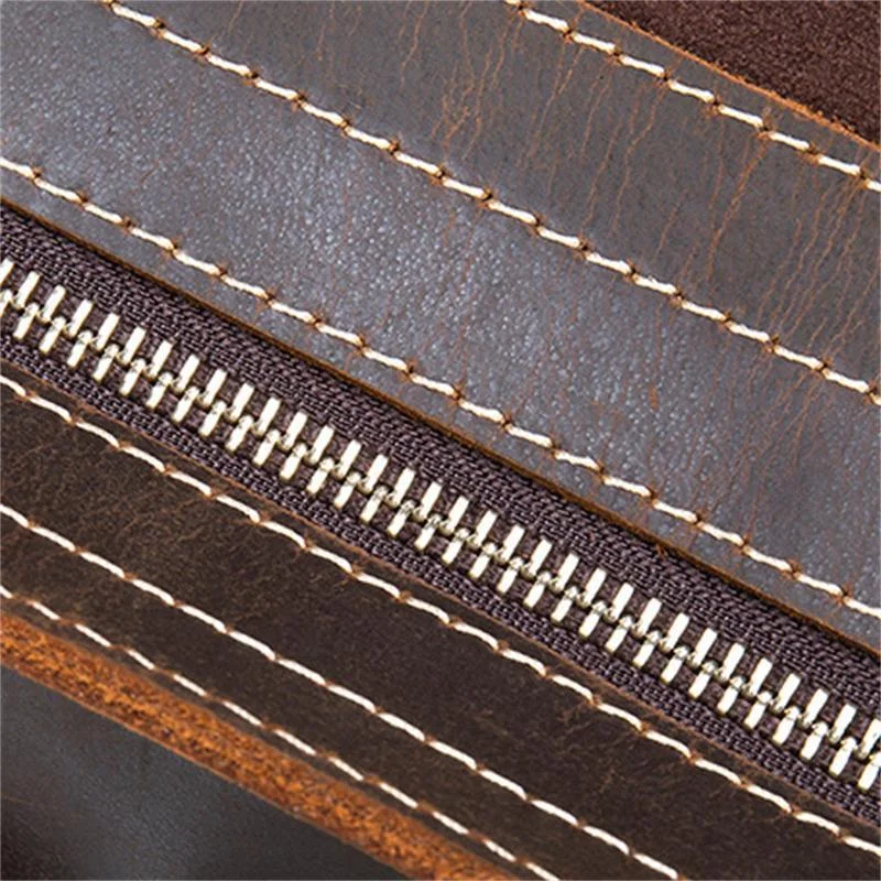 Men's High Quality Leather Shoulder Bag Buckle Closure Crossbody Bag