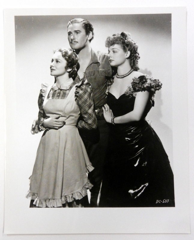 ERROL FLYNN Movie Film Publicity 8x10 Photo Poster painting Dodge CITY Olivia De HAVILLAND ak714