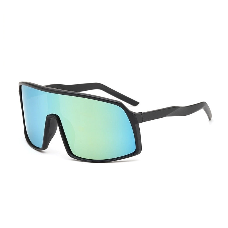 Punk Streetwear Solid Color Pc Special-shaped Mirror Full Frame Sports Sunglasses