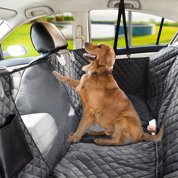 Premium Dog Rear Car Seat Cover +free Seat Belt Strap